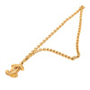 Secondhand Chanel Gold Plated Quilted CC Pendant Necklace
