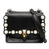 Fendi Mini Scalloped Leather and Pearls Kan I Crossbody Secondhand