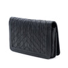 Chanel Pleated Crumpled Chevron Calfskin Le Boy Wallet On Chain Secondhand
