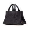 Prada Denim Canapa Logo Satchel Secondhand