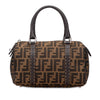 Fendi Mini Zucca Canvas Selleria Boston Bag Secondhand