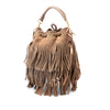 Saint Laurent Small Suede Emmanuelle Fringe Bucket Bag Secondhand