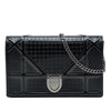 Dior Metallic Patent Microcannage Diorama Wallet on Chain Secondhand