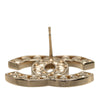 Chanel CC Gold Plated Strass Push Back Earrings Secondhand