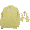 Secondhand Alessandro Vigilante Yellow Blazer with Coordinating Bra Top, Size 44/40 IT