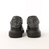 Alexander McQueen Runway Glitter-Heeled Leather Platform Trainers in Black, Size 39 EU Secondhand