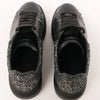 Alexander McQueen Runway Glitter-Heeled Leather Platform Trainers in Black, Size 39 EU Secondhand