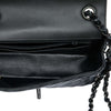 Chanel Mini Rectangular Classic Chevron Crumpled Patent So Black Single Flap Secondhand