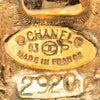 Chanel CC Gold Plated Round Clip On Earrings Secondhand
