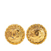 Chanel Gold Plated CC Windmill Clip On Earrings Secondhand