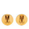 Hermès Gold Plated Enamel Round Clip On Earrings Secondhand