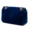 Gucci Medium GG Marmont Matelasse Velvet Shoulder Bag Secondhand