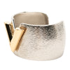 Louis Vuitton Textured Brass Essential V Colorama Open Cuff Bracelet Secondhand