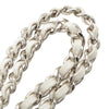 Chanel CC Brass and Lambskin Mirror Necklace Secondhand