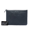Chanel Medium CC Quilted Caviar O Case Clutch Secondhand