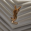 Saint Laurent Chevron Lambskin Monogram Envelope Chain Wallet Secondhand