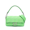 Fendi Zucca Embossed Stitched Leather Baguette Satchel Secondhand