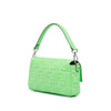 Fendi Zucca Embossed Stitched Leather Baguette Satchel Secondhand