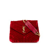 Saint Laurent Small Velvet Monogram Matelasse LouLou Shoulder Bag Secondhand