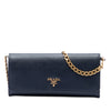 Prada Saffiano Lux Wallet On Chain Secondhand