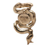 Chanel CC Gold Plated Faux Pearl & Strass Ribbon Push Back Earrings Secondhand
