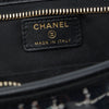 Chanel Large Quilted Tweed PVC Logo Wristlet Clutch Secondhand