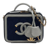 Chanel Small Tricolor Jersey CC Filigree Vanity Case Secondhand
