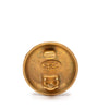 Secondhand Chanel Gold Plated CC Round Clip On Earrings