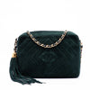 Chanel CC Chevron Suede Tassel Camera Bag Secondhand