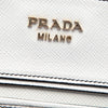 Prada Bicolor Saffiano Cuir Trimmed Canvas Satchel Secondhand
