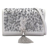 Secondhand Saint Laurent Beaded Calfskin Monogram Kate Tassel Wallet on Chain
