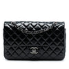 Chanel Medium Classic Distressed Patent Double Flap Secondhand