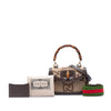 Gucci Small Jumbo GG Canvas Bamboo 1947 Top Handle Bag Secondhand