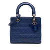 Dior Medium Ultra Matte Calfskin Embossed Cannage Lady Dior Secondhand