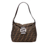 Fendi Zucca Canvas Double Flap Shoulder Bag Secondhand