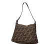 Fendi Zucca Canvas Double Flap Shoulder Bag Secondhand