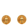Chanel CC Gold Plated Round Clip On Earrings Secondhand