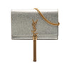 Secondhand Saint Laurent Small Metallic Kate Tassel Wallet On Chain