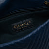 Chanel Small Chevron Wrinkled Calfskin Medallion Charm Surpique Flap Secondhand