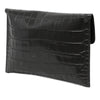 Alexander McQueen Croc Embossed Leather Skull Clutch Secondhand