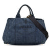 Prada Denim Canapa Logo Tote Secondhand