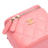 Secondhand Chanel Mini Quilted Lambskin Pearl Crush Vanity Case With Chain