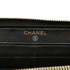 Chanel Bicolor Quilted Lambskin Faux Pearl Ribbon Long Wallet Secondhand