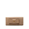Prada Saffiano Bow Continental Long Wallet Secondhand