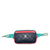 Chanel Tricolor Quilted Goatskin In and Out Belt Bag Secondhand