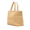 Secondhand Saint Laurent Raffia Embroidered Logo Tote