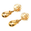 Secondhand Chanel CC Gold Plated Dangle Clip On Earrings