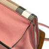 Burberry Small Leather and House Check Canvas Derby Macken Crossbody Secondhand