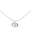 Dior Brass and Strass CD Logo Pendant Necklace Secondhand