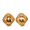 Secondhand Chanel CC Gold Plated Clip On Earrings